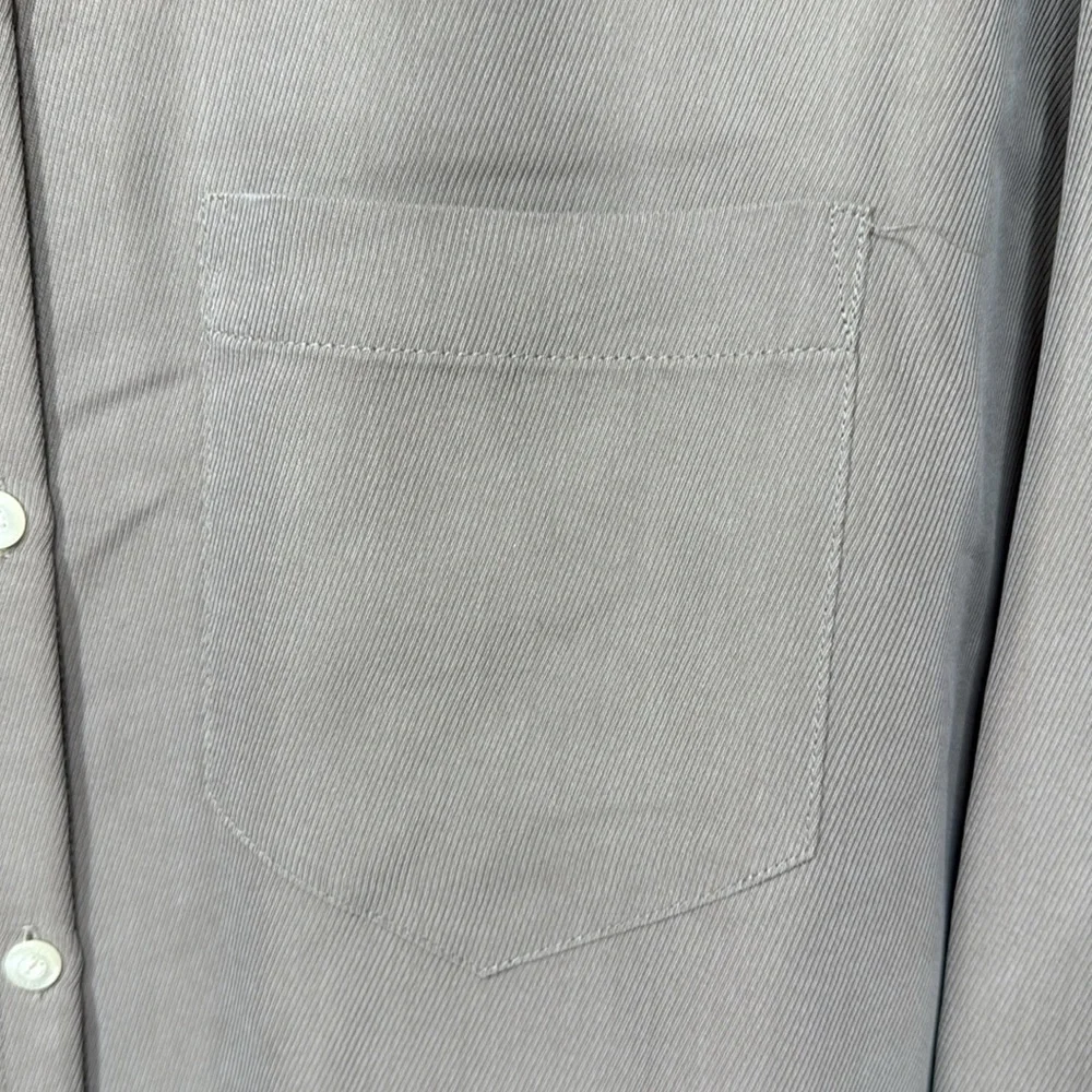 Liz Claiborne Shirt Men's Taupe Button-Down Long Sleeve XL - Picture 4 of 10
